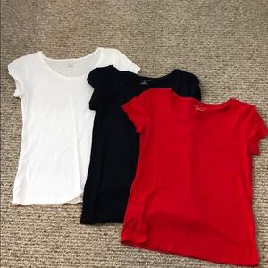 Ann Taylor red, black, and white T-shirt’s
